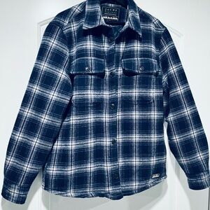 Jachs NY Navy and White Wool Flannel Jacket